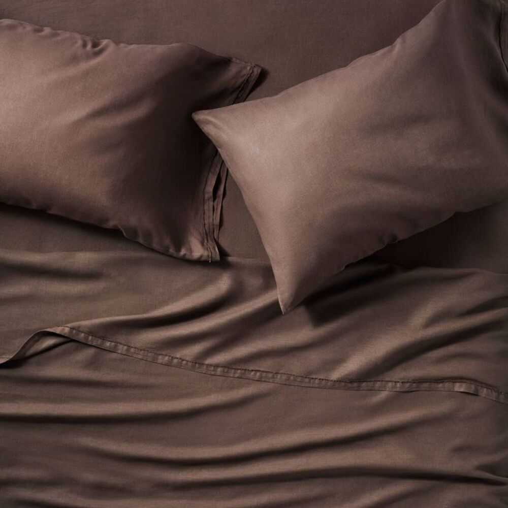 California King 100% Linen Sheet Set Dark Fig - Casaluna